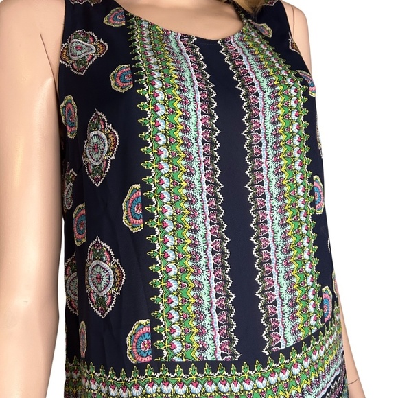 Cynthia Rowley Blouse Top Tank Tunic Sleeveless Colourful Back Button Close - Picture 9 of 15
